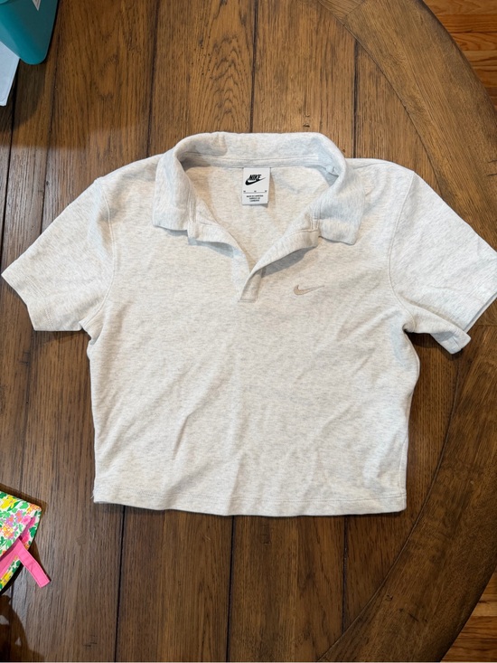 Nike Other - Nike Light Gray Girls Polo Crop Top